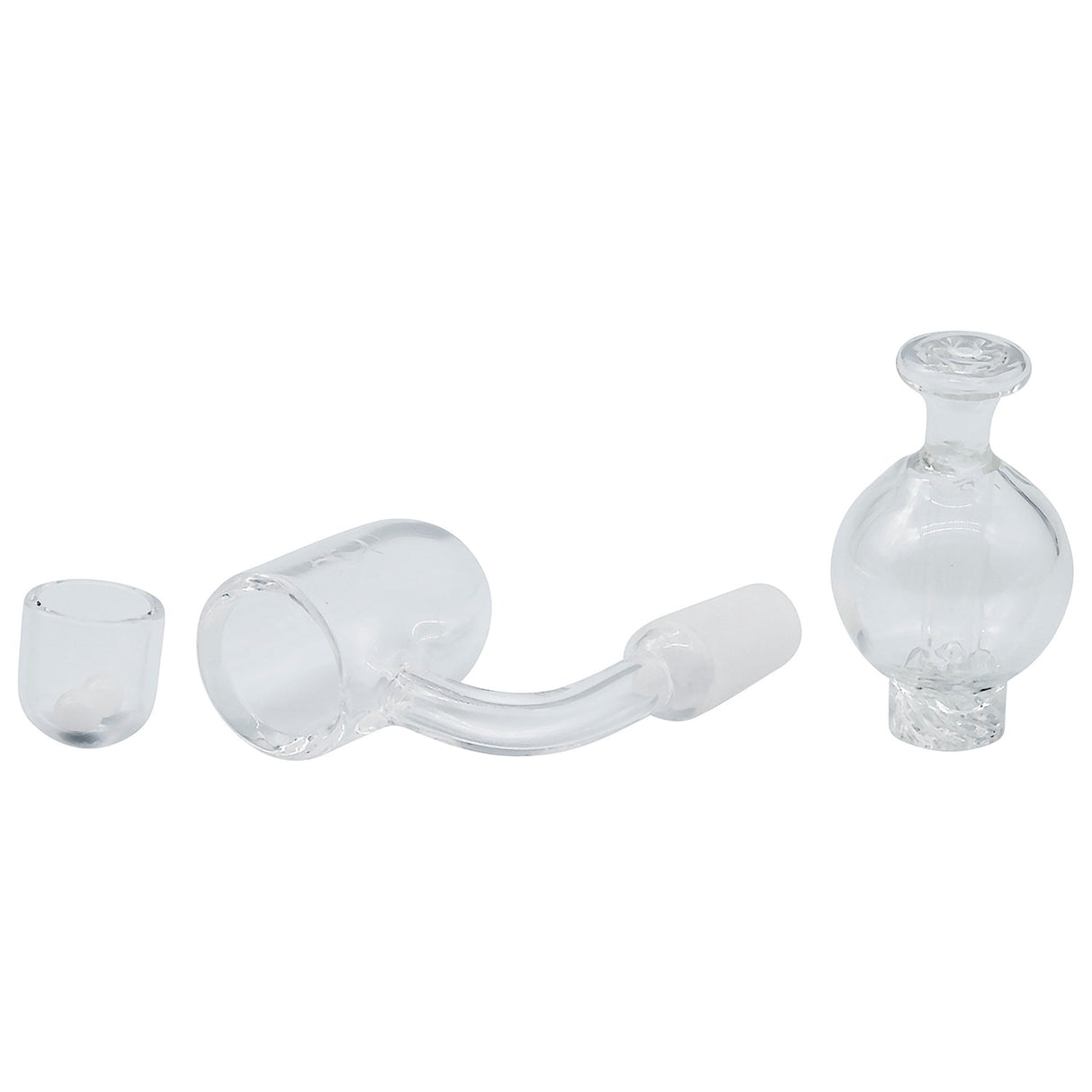 Glasshouse Ice Set Quartz Dab Rig Kit with Rounded Base and Concave Flattop Banger