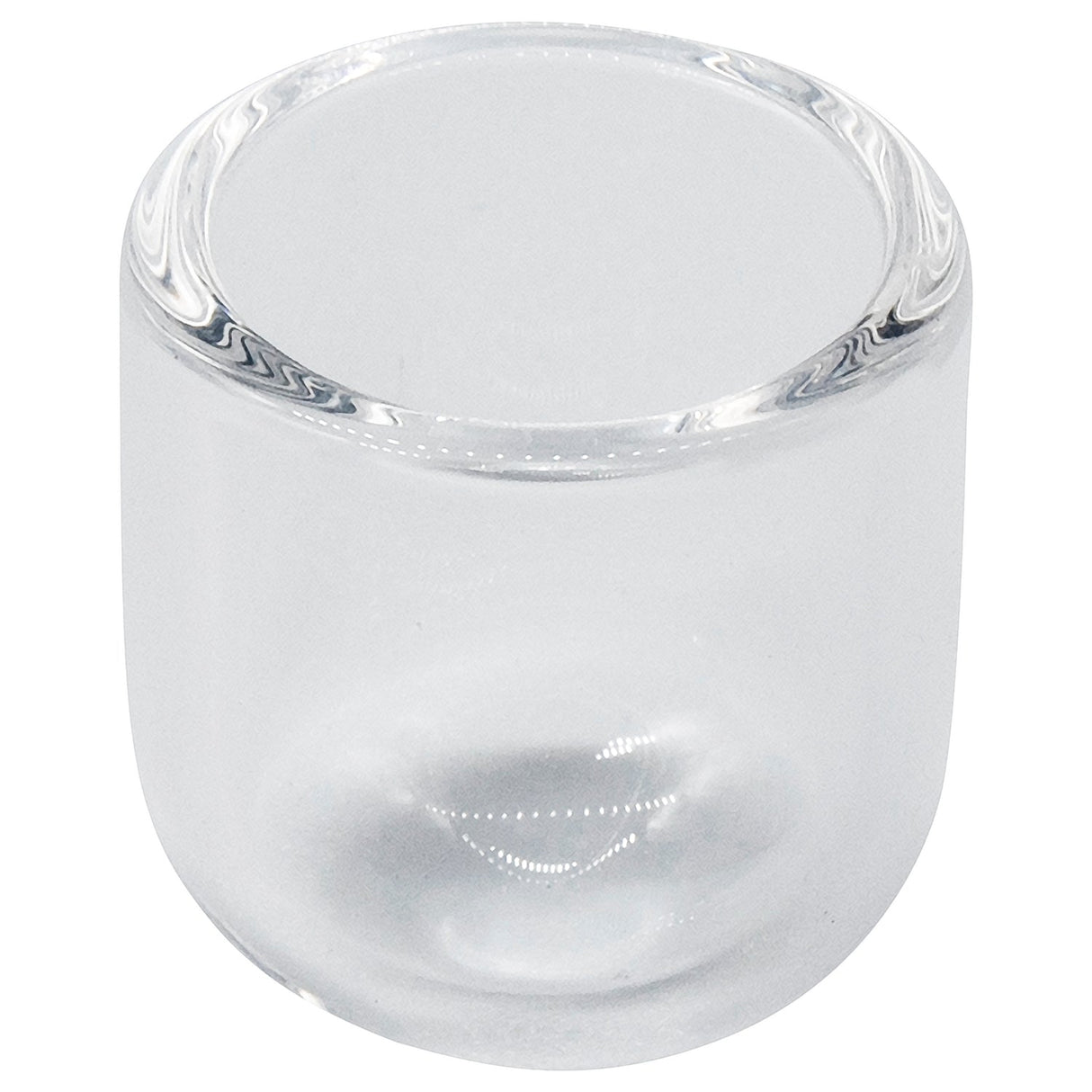 Glasshouse 25mm Quartz Banger with Rounded Base and Concave Flattop, Front View on White Background