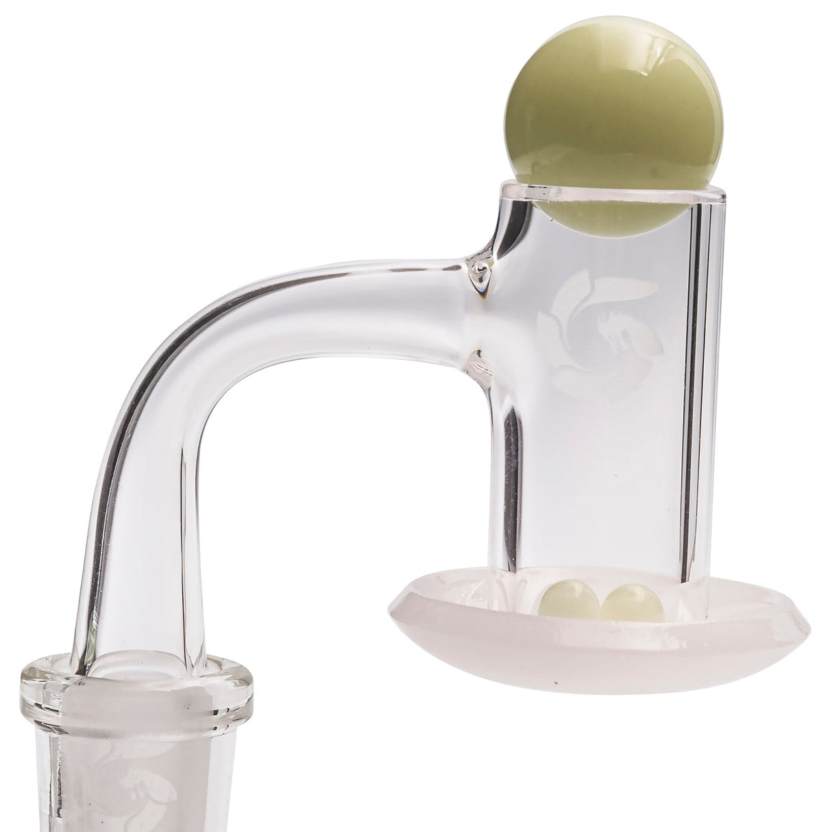 Glasshouse Opaque Base Hurricane Banger with High Air Flow, Male Joint, Side View