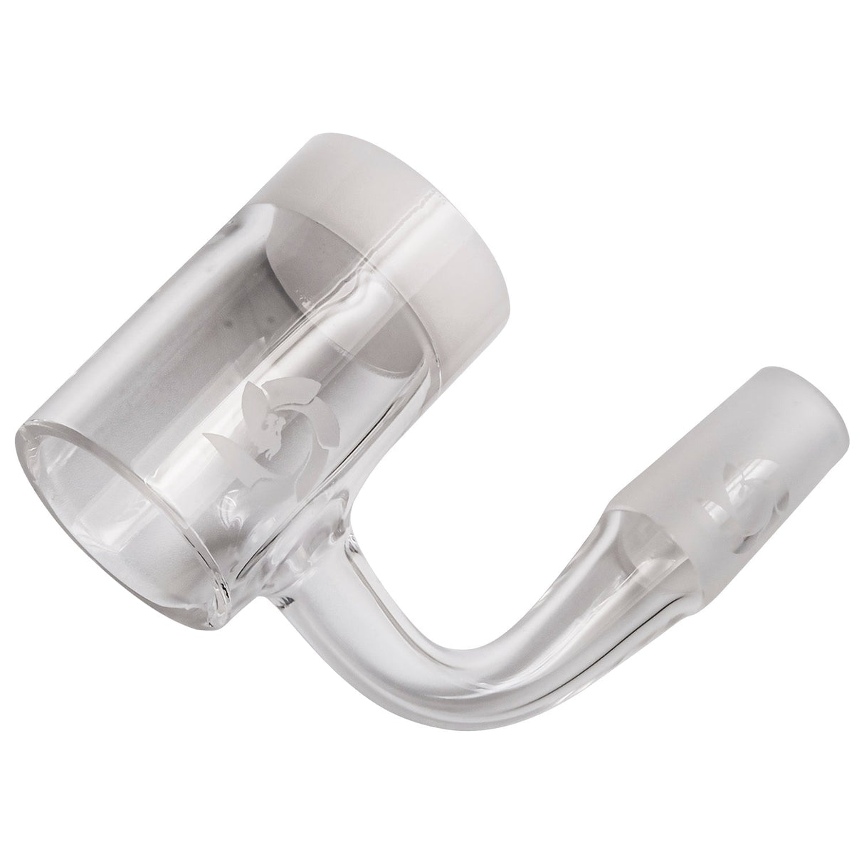 Glasshouse Opaque Crusher Quartz Banger with 9mm thick base at 25mm diameter, male joint side view