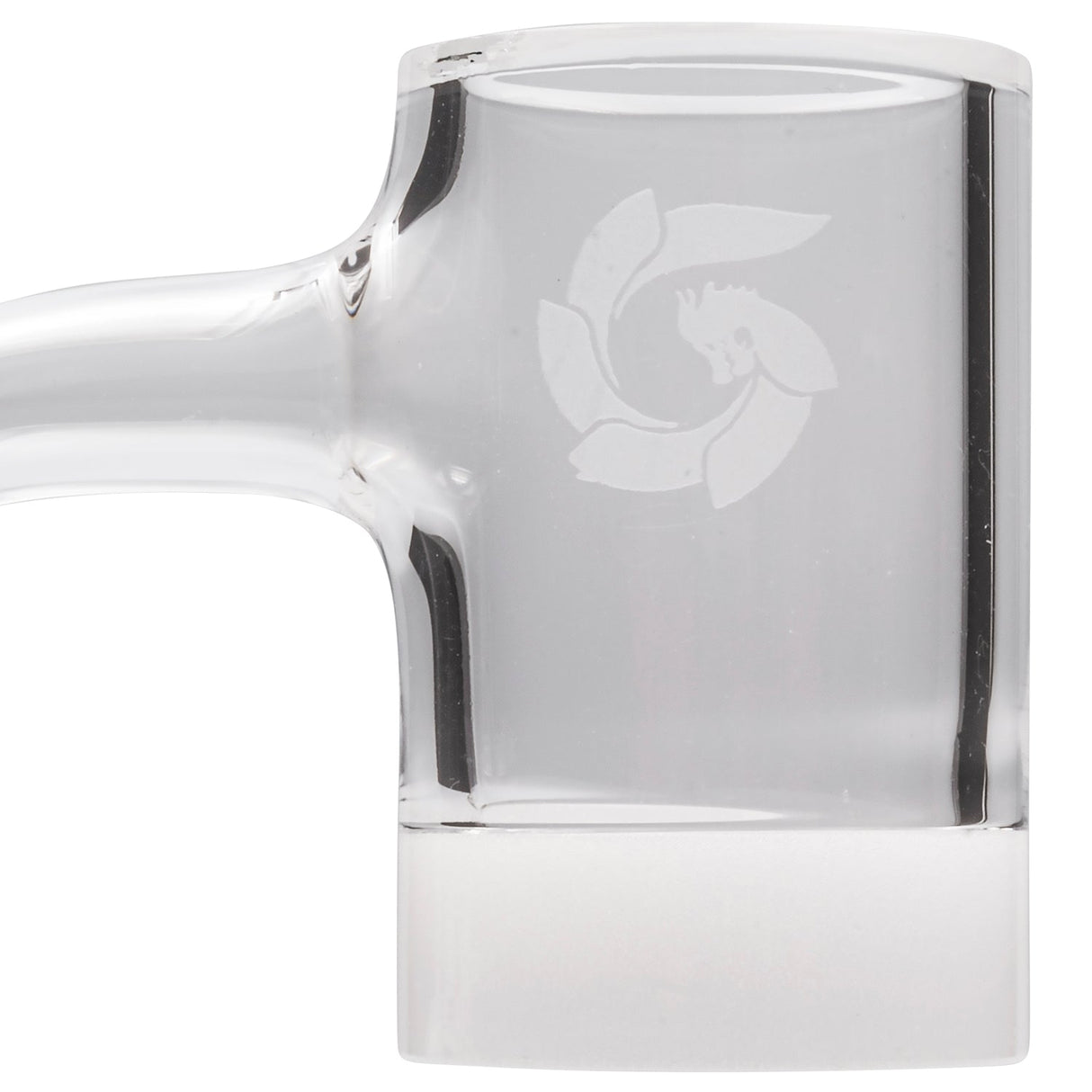 Glasshouse Opaque Crusher Quartz Banger, 9mm thick with 14mm Male Joint, Close-up Side View