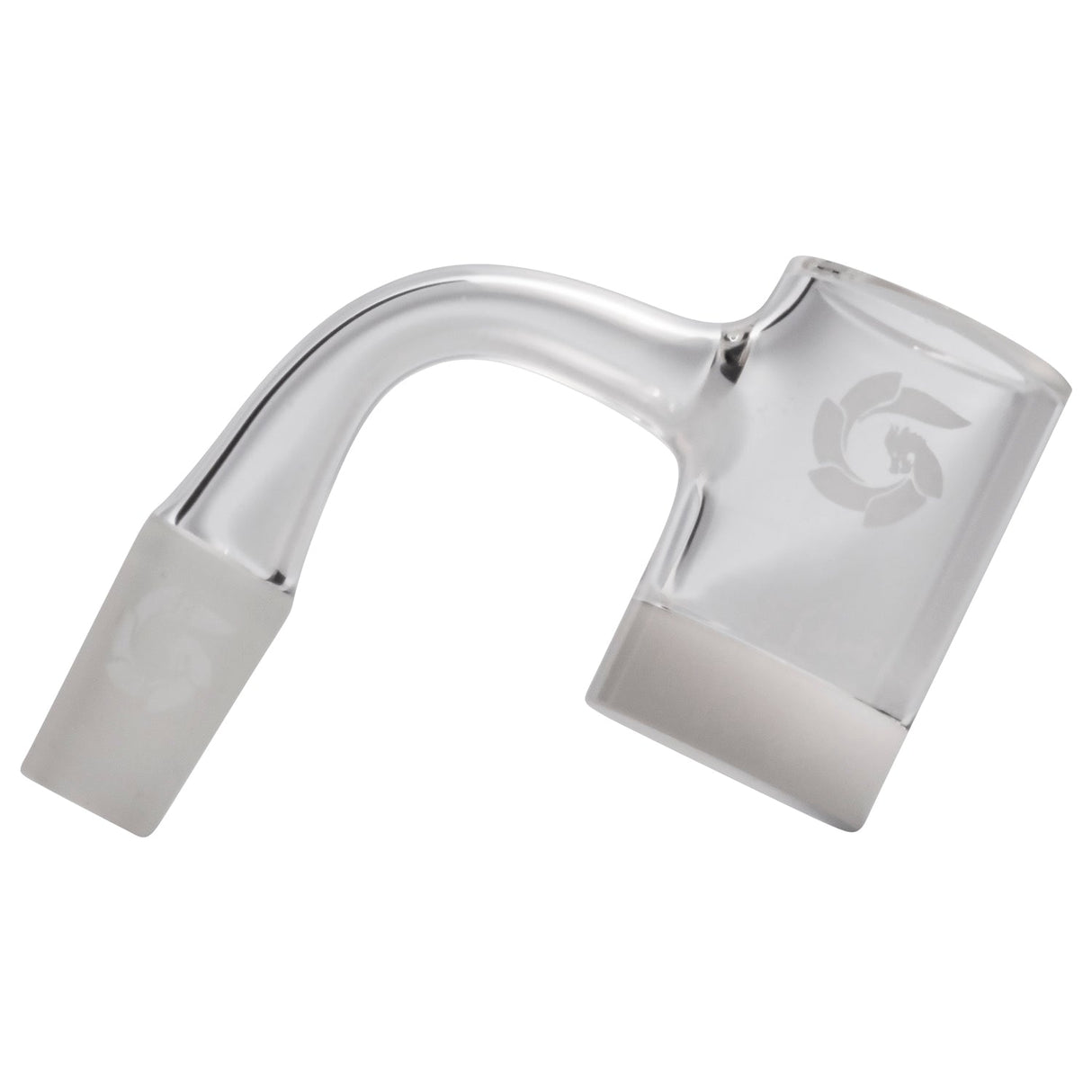 Glasshouse Opaque Crusher Quartz Banger with 9mm thick base, 25mm diameter, side view