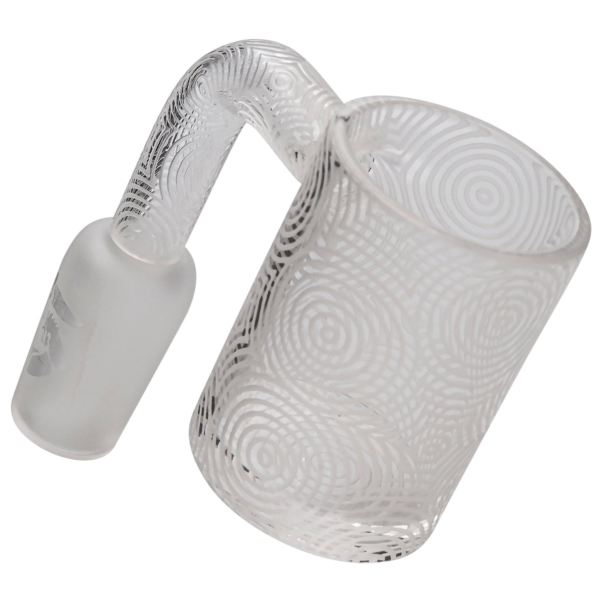 Glasshouse String Theory Full Quartz Banger angled view with intricate design