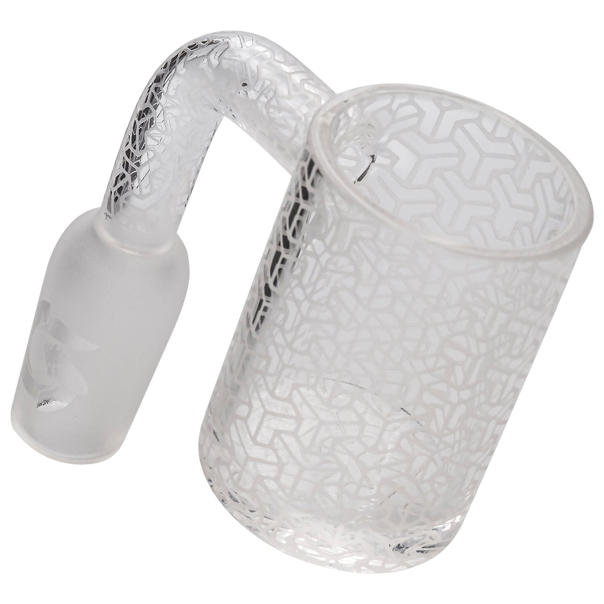 Glasshouse String Theory Quartz Banger Kit, 25mm male joint, intricate design, angled side view