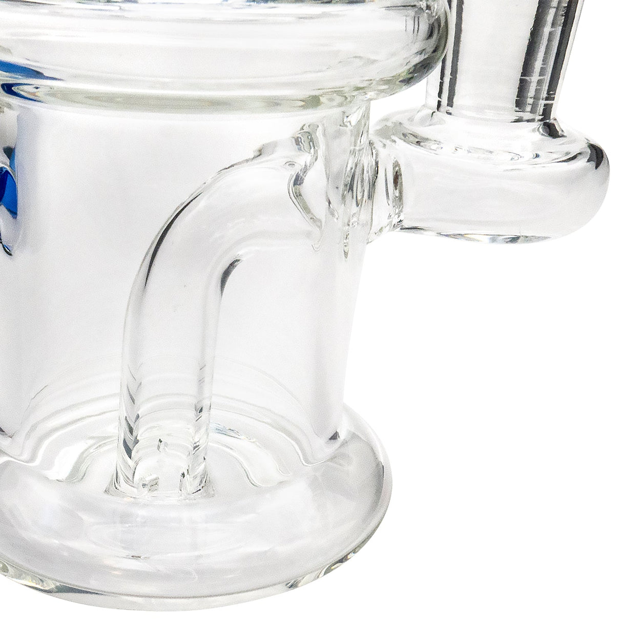 Close-up of Glassic Compact Barrel Banger Hanger Rig, 5.5" for concentrates with quartz banger