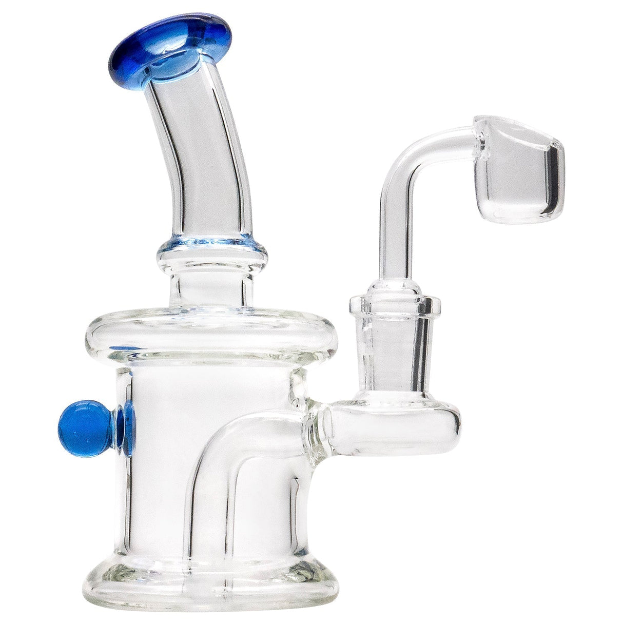 Glassic Compact Barrel Banger Hanger Rig for Concentrates with Quartz Banger - Front View