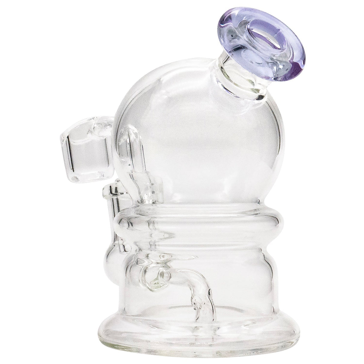 Glassic Compact Globe Banger Hanger Dab Rig with Quartz Banger - Front View