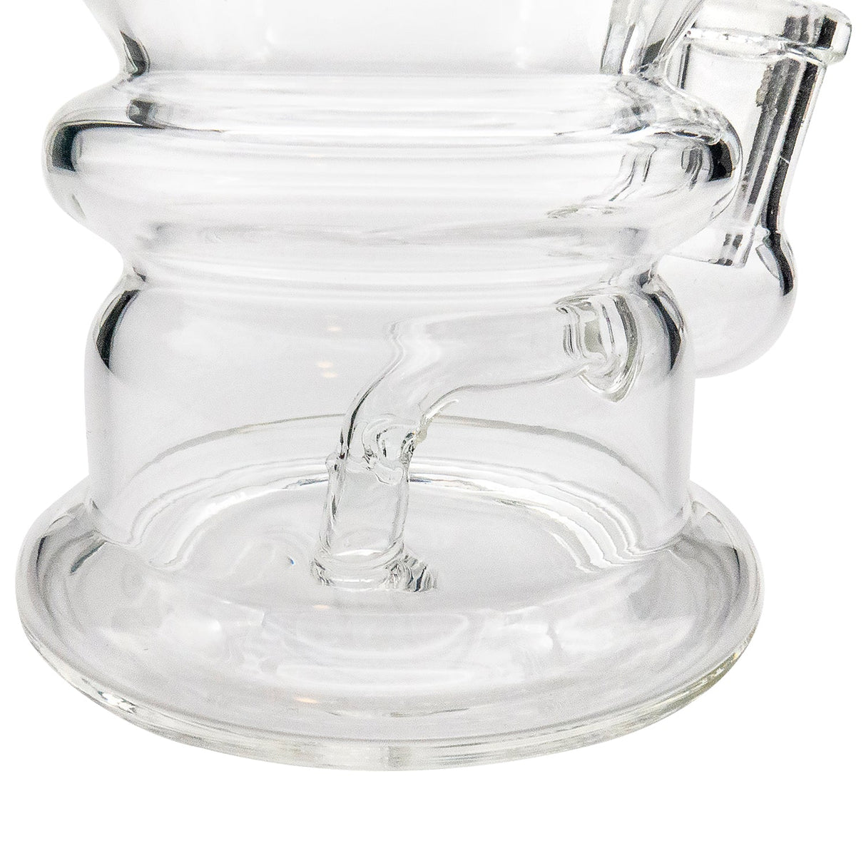Glassic Compact Globe Banger Hanger Dab Rig close-up, 90 degree joint, portable design