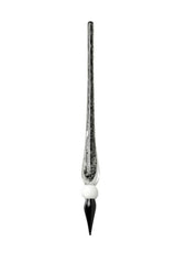 6" Glow in the Dark Pyrex Glass Dabber Tool for concentrates, front view on white background