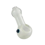 Glow Spoon Hand Pipe with Marble, UV Reactive Borosilicate Glass, 3" Compact Size