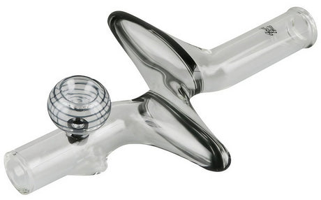 Glowfly Glass Warp Neck Steamroller in Borosilicate Glass with Grommet Joint - Top View