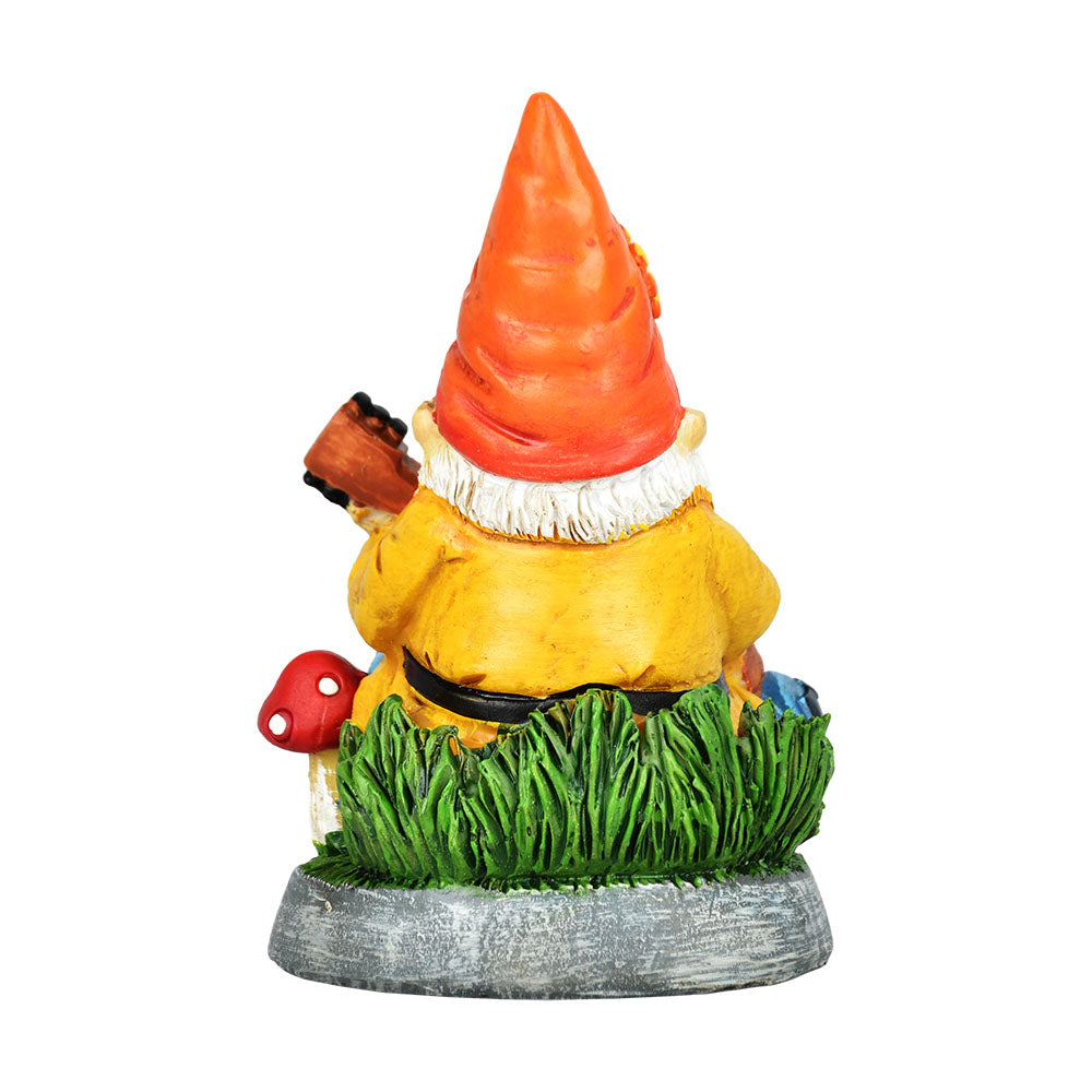 Gnome Worry Be Happy Resin Figurine 4.5" - Colorful Garden Decor Front View