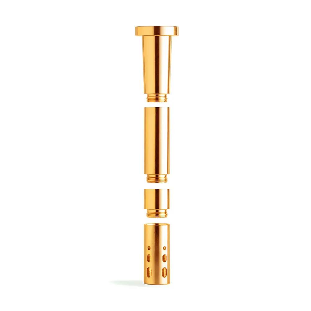Chill Steel Pipes Gold Aluminum Downstem, Durable & Unbreakable, Front View