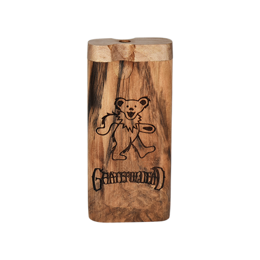 The Grateful Dead x Pulsar Engraved Twist Top Wood Dugout | 4" | Assorted Designs | 12ct Display