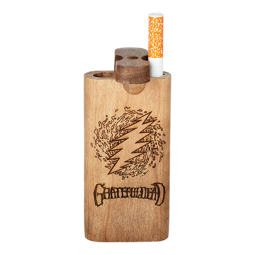 The Grateful Dead x Pulsar Engraved Twist Top Wood Dugout | 4" | Assorted Designs | 12ct Display