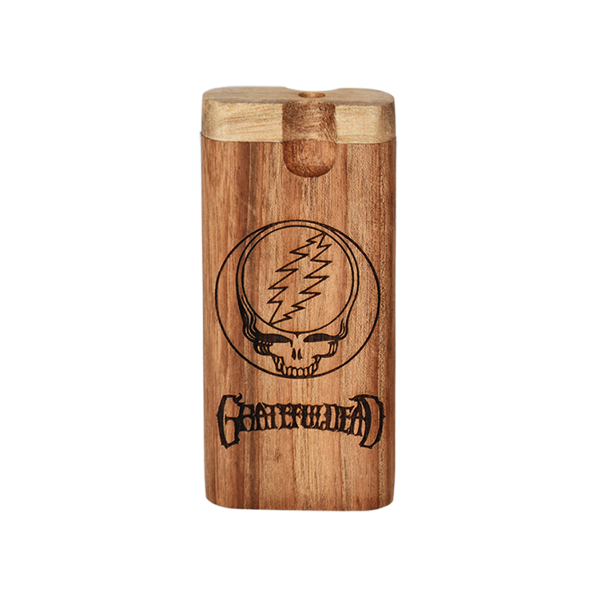 The Grateful Dead x Pulsar Engraved Twist Top Wood Dugout | 4" | Assorted Designs | 12ct Display