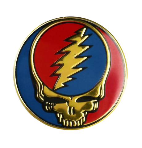 Grateful Dead "Steal Your Face" 1" Metal Sticker with Vibrant Colors