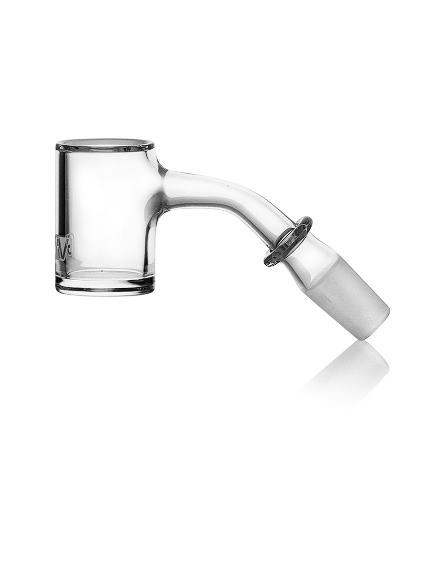 GRAV 14mm 45-degree Seamless Quartz Banger for Dab Rigs, Clear Heavy Wall Design