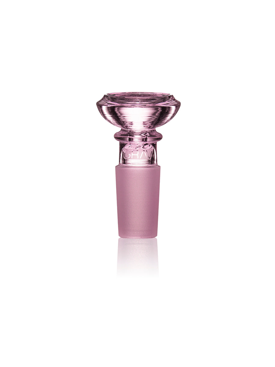 GRAV 14mm Basin Bowl in Pink - Front View on White Background, Perfect for Bongs and Dab Rigs