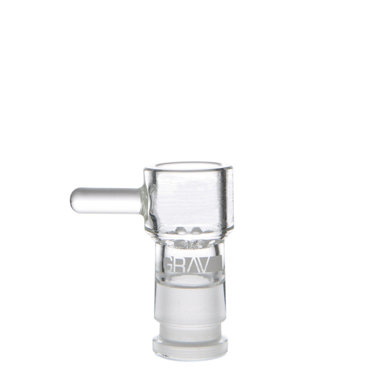 GRAV 14mm Female Octobowl with Clear Glass and Engraved Logo - Front View