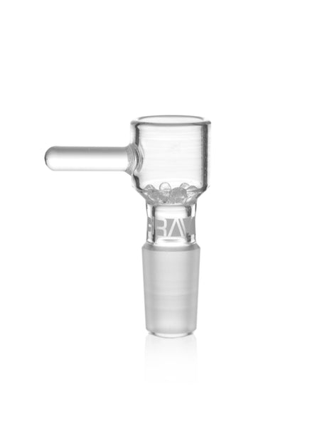 GRAV 14mm Male Octobowl made of Borosilicate Glass with Beaker Design, Front View on White Background