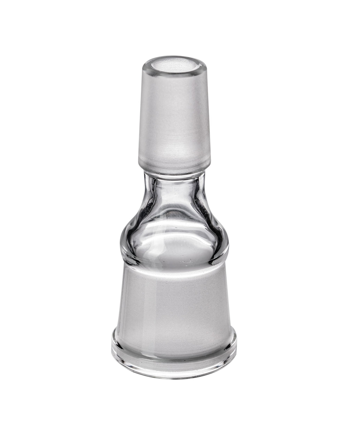 GRAV 14mm Male to 18mm Female Glass Adapter, Clear Borosilicate, Front View for Bongs