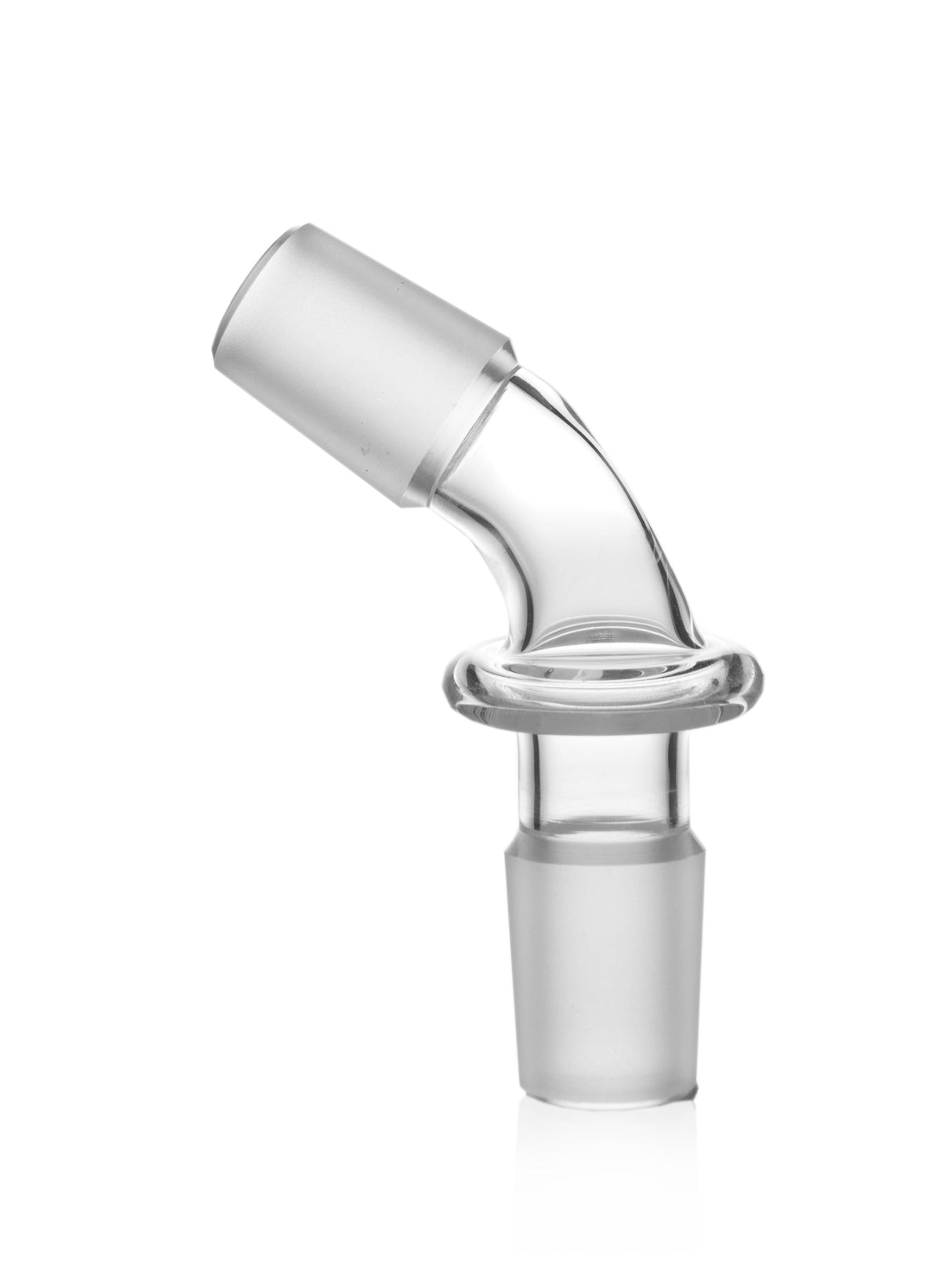 GRAV 19mm Male to Male Angled Joint Adapter for Bongs, 45 Degree Angle, Clear Borosilicate Glass