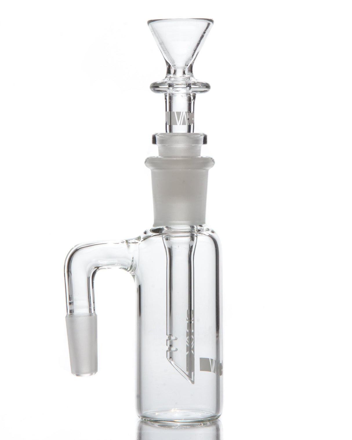 GRAV Standard Ash Catcher - 90 Degree, Clear Borosilicate Glass, Front View with Percolator