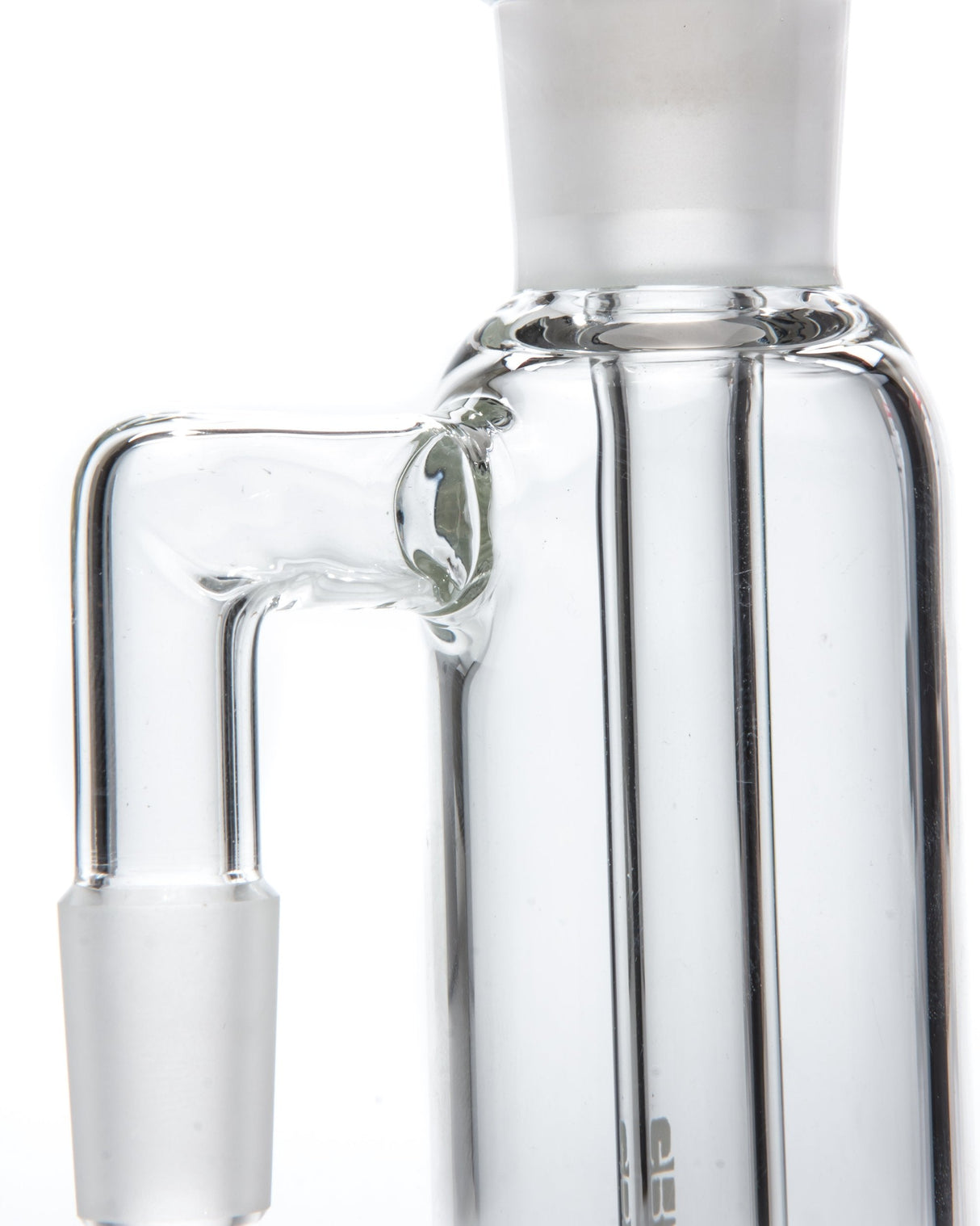 GRAV 90Λ Ashcatcher with Removable Downstem, Clear Borosilicate Glass, Side View