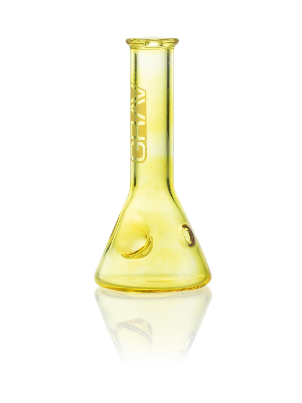 GRAV Beaker Spoon in Fumed Color Changing Glass, Compact Design for Dry Herbs, Front View