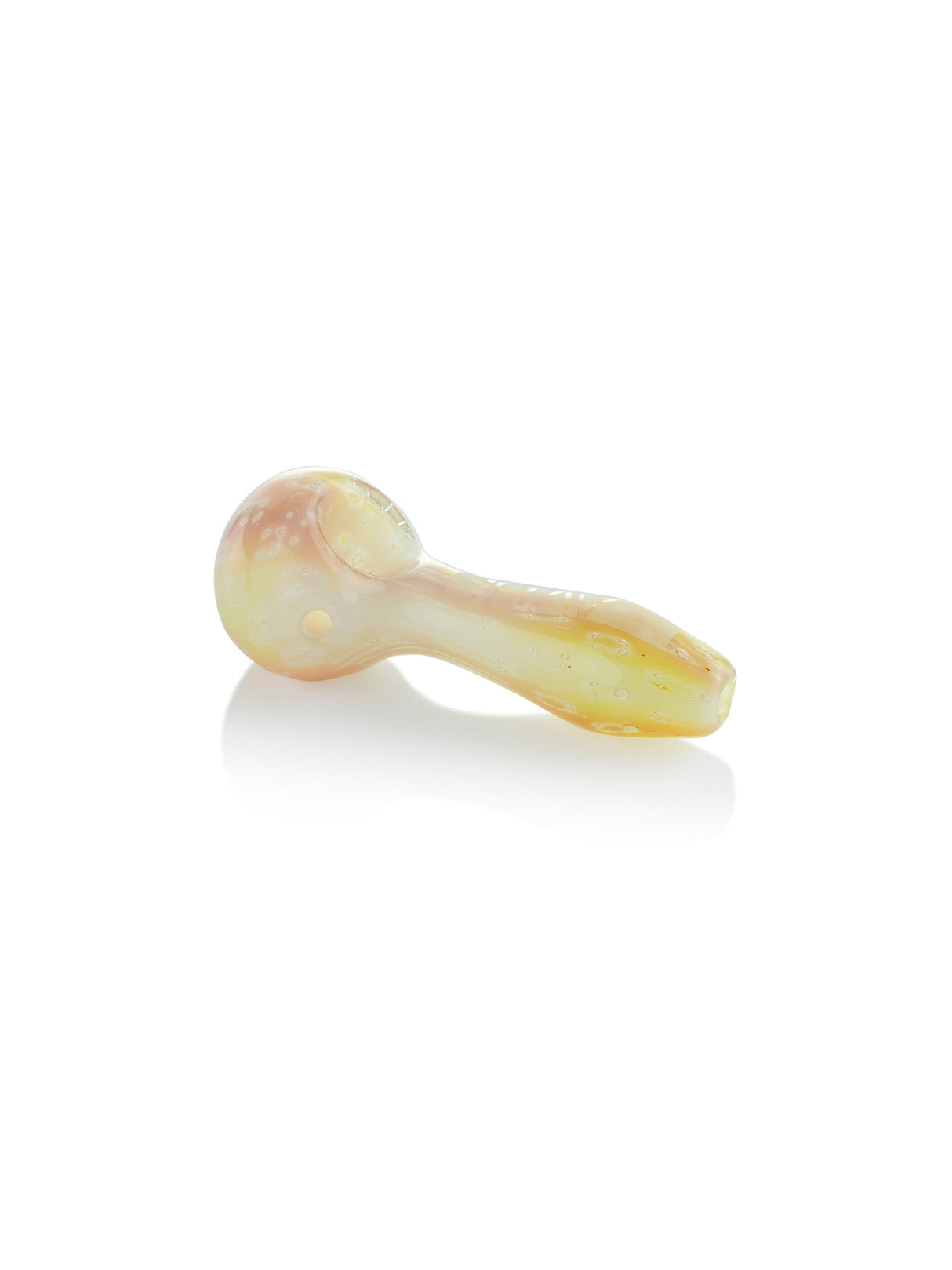 GRAV Bubble Trap Spoon in White - Compact 4" Hand Pipe with Ergonomic Design