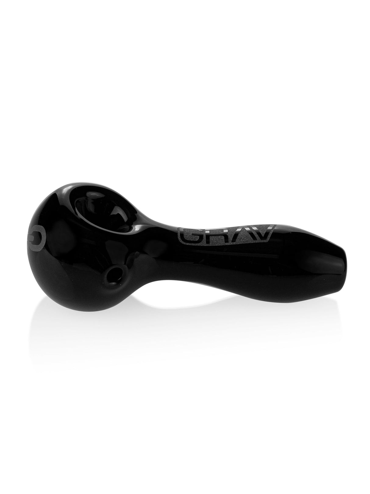 GRAV Classic Spoon Pipe in Black - Compact and Portable Design - Side View