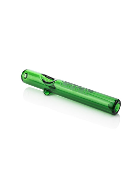 GRAV Classic Steamroller in Green, 7" Borosilicate Glass Hand Pipe, Side View on White Background