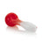 GRAV Frit Spoon Hand Pipe in Cherry Red, 4" Compact Borosilicate Glass, Side View