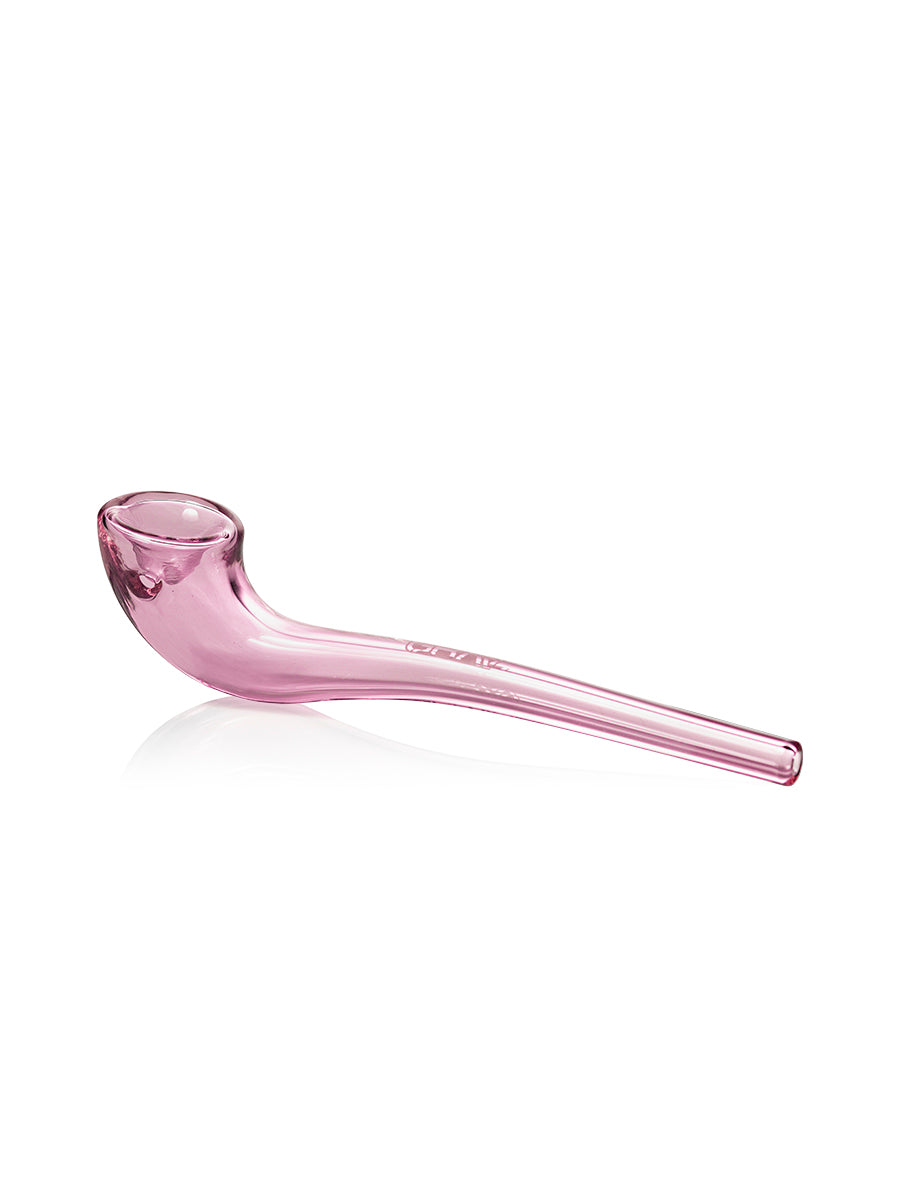 GRAV Gandalfini Glass Pipe in Pink - Side View for Dry Herbs with Deep Bowl