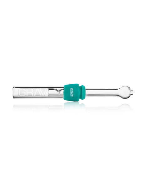 GRAV Glass Blunt with Teal Silicone Grommet - Compact and Portable Design