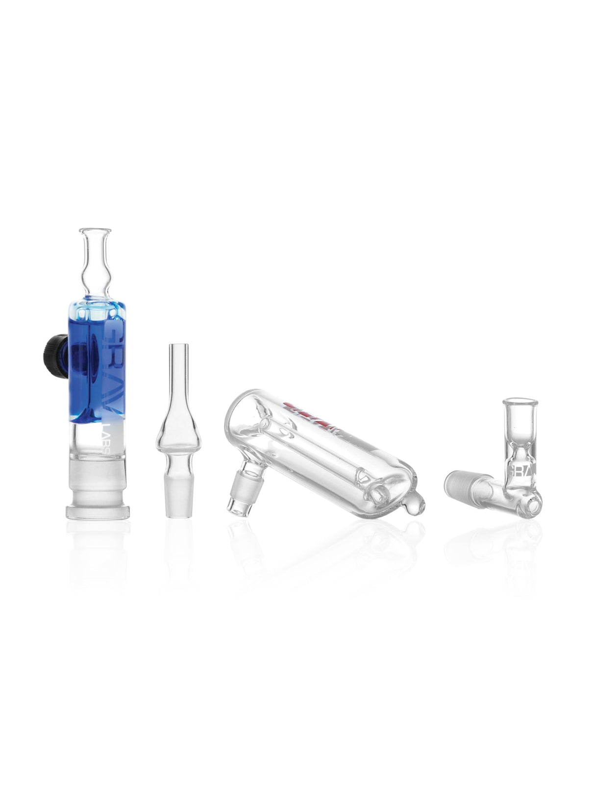 GRAV Glycerin Chiller Multi Kit in Blue with Hammer and Spoon Design, 8" Height, 14mm Female Joint