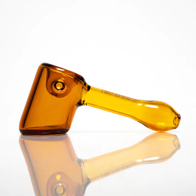 GRAV Hammer Sherlock Hand Pipe in Amber - 4.75" Borosilicate Glass, Side View