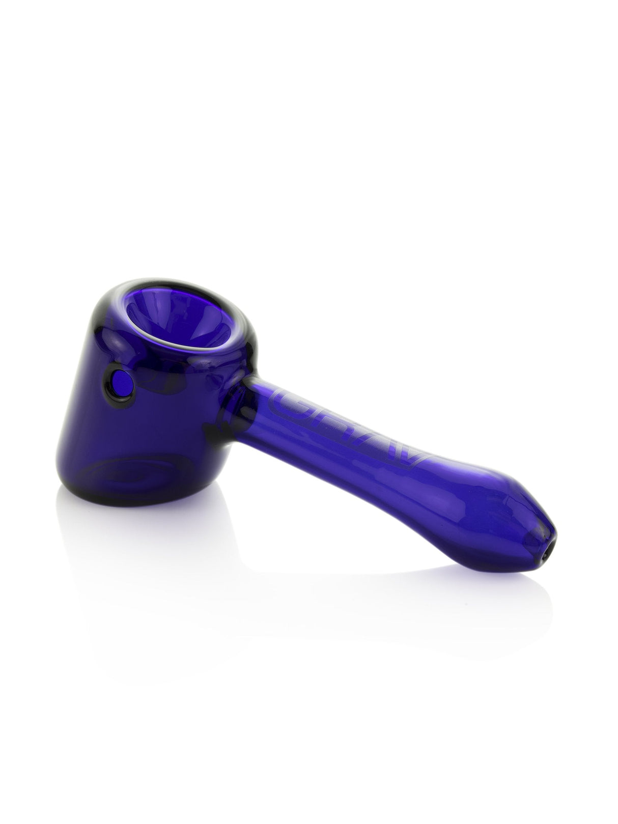 GRAV Hammer Sherlock Hand Pipe in Blue with Deep Bowl & Ash Catcher - Side View