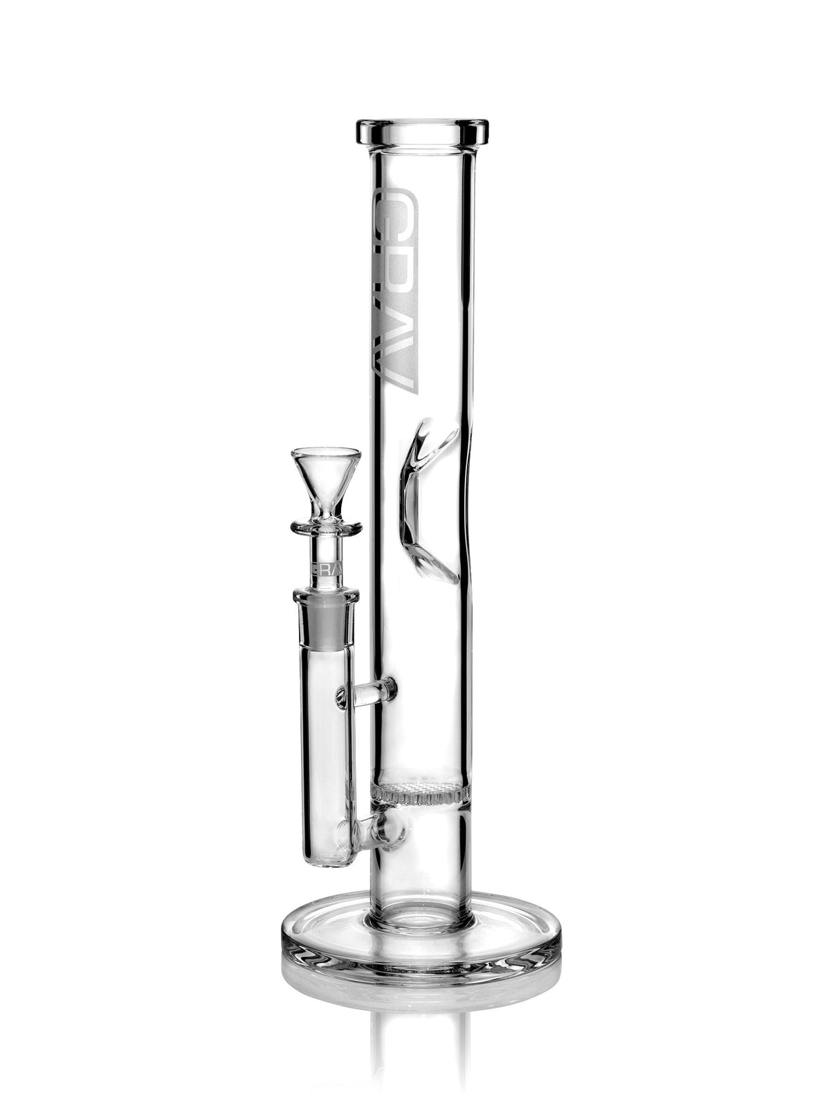 Grav - Honeycomb Perc Straight Tube w/ Geometric Ice Pinch 12''
