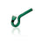 GRAV Hook Hitter Hand Pipe in Lake Green - 4" Borosilicate Glass One-Hitter with Deep Bowl