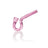 GRAV Hook Hitter Hand Pipe in Pink - 4" Borosilicate Glass One-Hitter with Deep Bowl