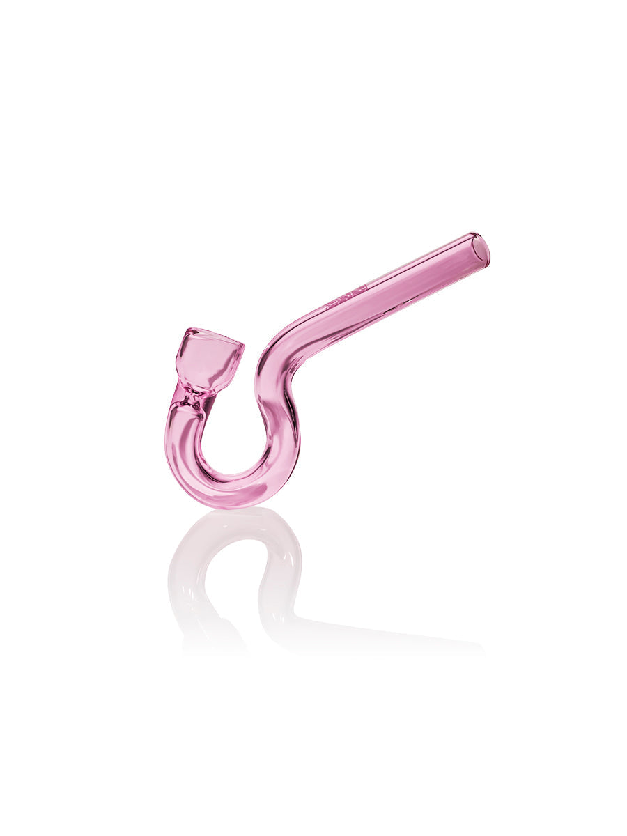 GRAV Hook Hitter Hand Pipe in Pink - 4" Borosilicate Glass One-Hitter with Deep Bowl