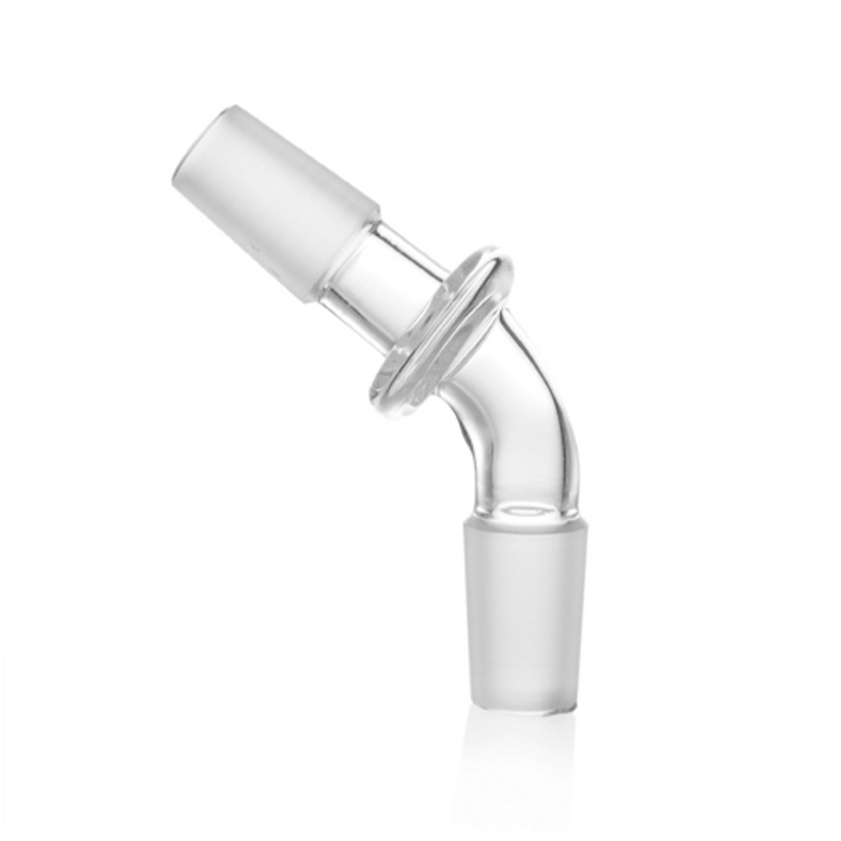 Grav Labs Glass Adaptor - 19mm Female to 14mm Female, Angled View on White Background