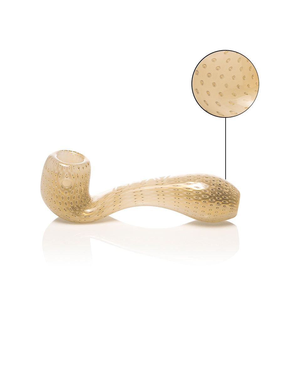 GRAV Mini Classic Sherlock Pipe in White with Bubble Trap Design - Side View on White Background