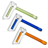 GRAV Mini Hammer Bubblers in various colors with borosilicate glass, angled top view