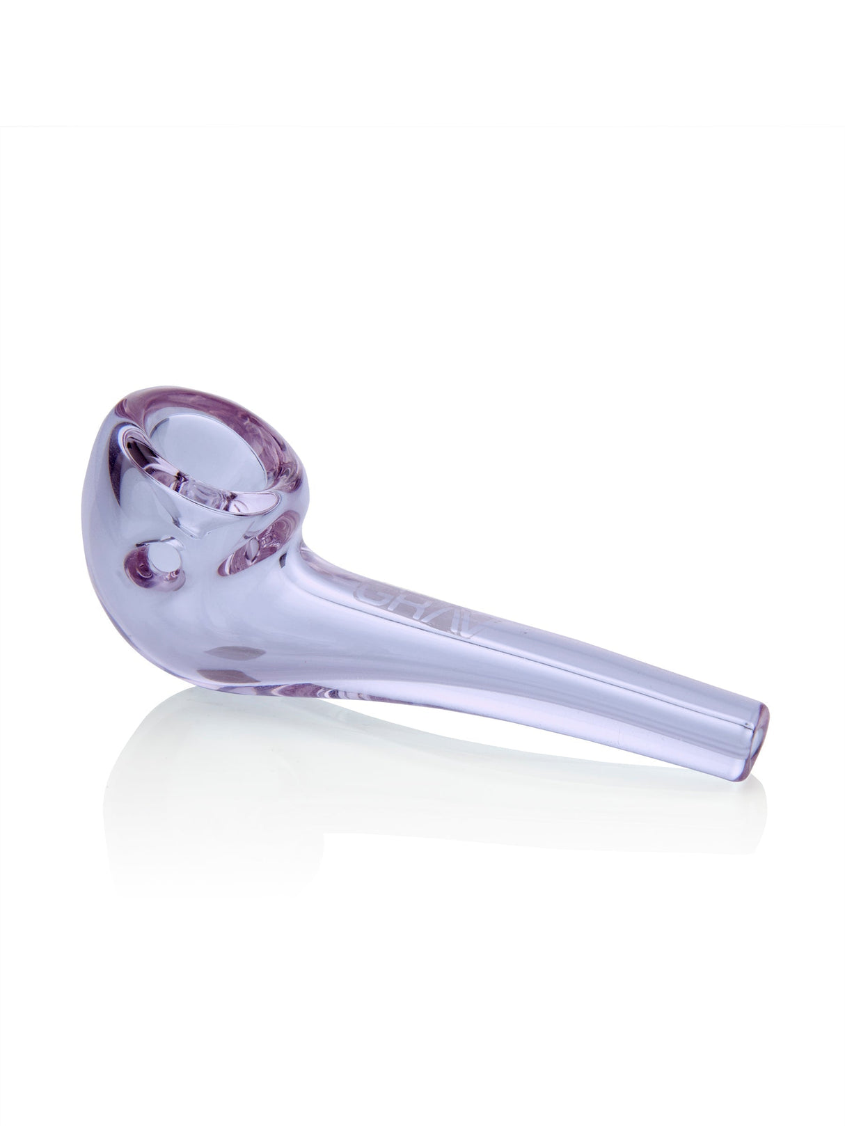 GRAV Mini Mariner Sherlock Hand Pipe in Lavender - Side View on White Background