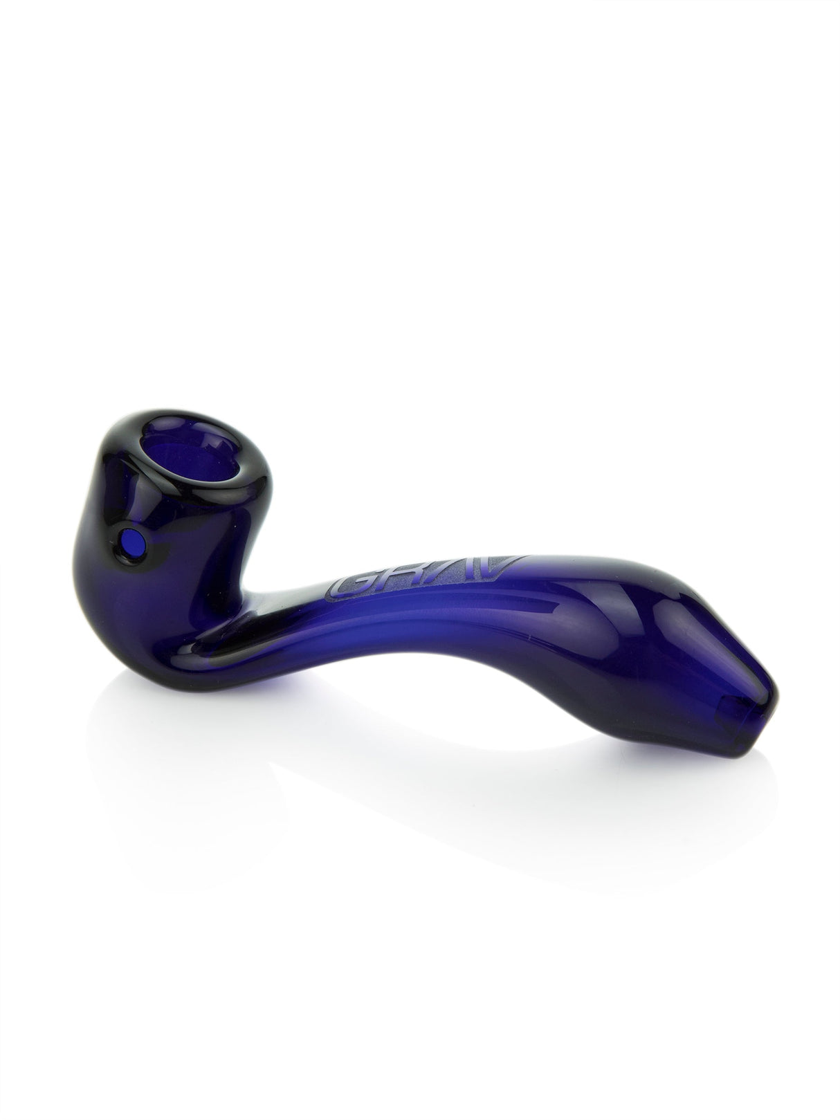 GRAV Mini Sherlock Hand Pipe in Blue - Compact 4" Borosilicate Glass with Deep Bowl