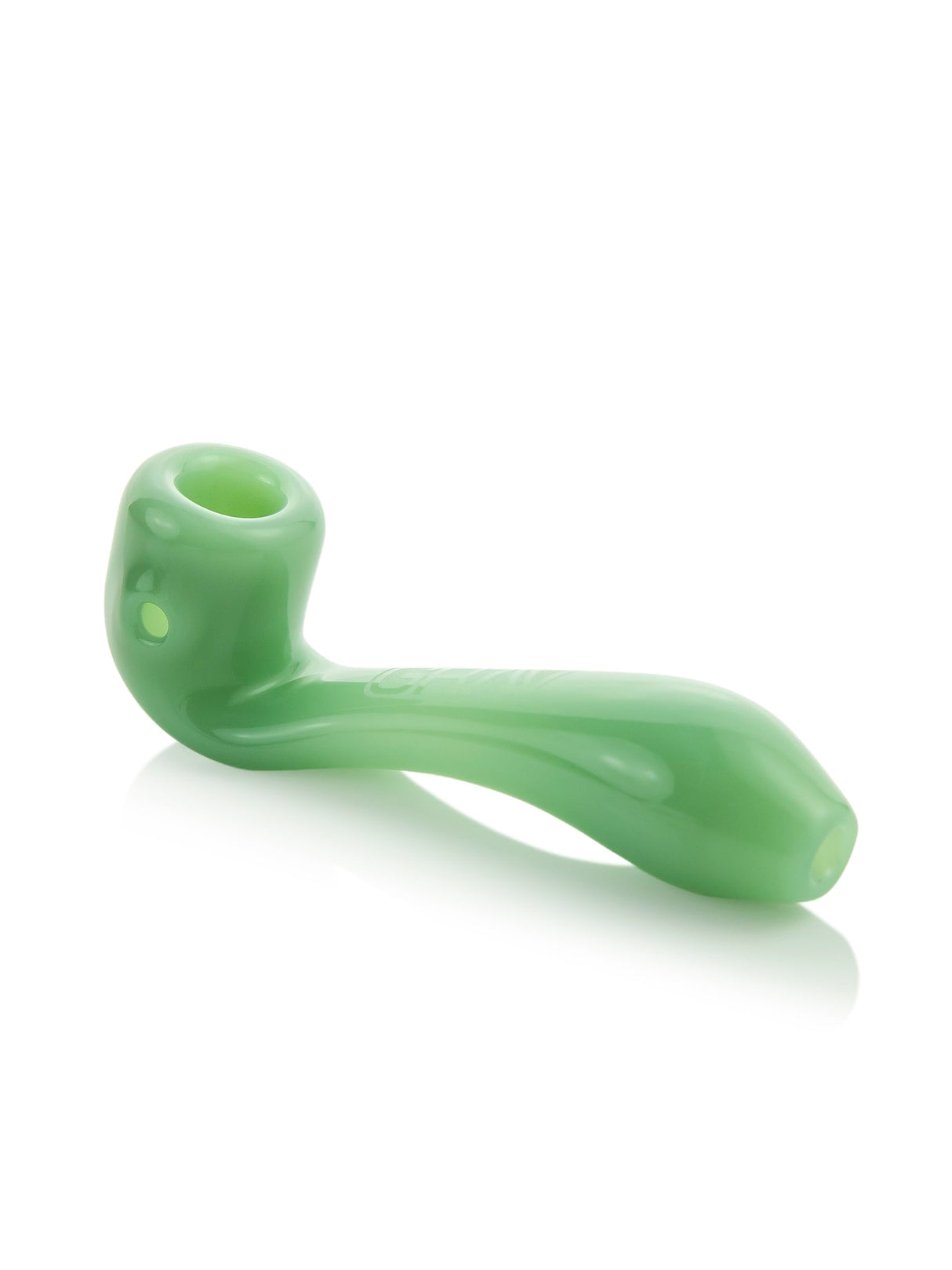 GRAV Mini Sherlock Hand Pipe in Mint Green with Ergonomic Design - Front View