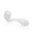 GRAV Mini Sherlock Hand Pipe in White - Compact 4" Borosilicate Glass with Deep Bowl